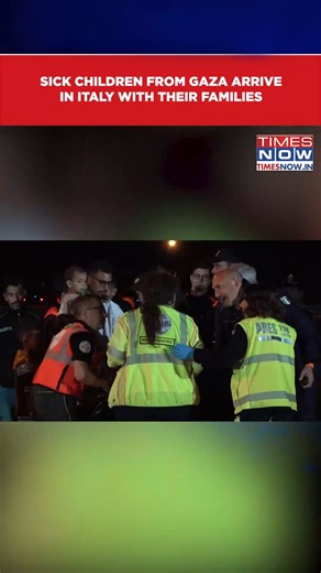 Watch: Sick Children From Gaza Arrive In Italy With Their Families | Israel-Hamas War #italy #gaza #israelipm #netanyahu | TIMES NOW