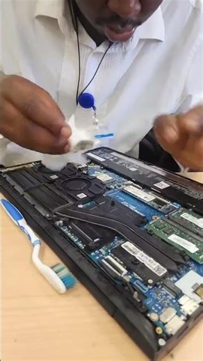 This Laptop Was DISGUSTING Inside #satisfying #cleaning #laptop