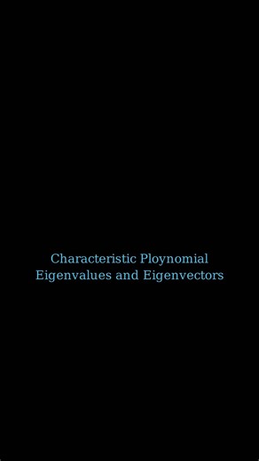 MUN Math Help Centre on Instagram: "In this quick video we are going to see how to find characteristics polynomial, eigenvalues and eigenvectors from a given matrix. Practice more and more of this questions as it is very likely to be appear on the final test. #memorialuniversityofnewfoundland #math #tutoring #algebra #free"