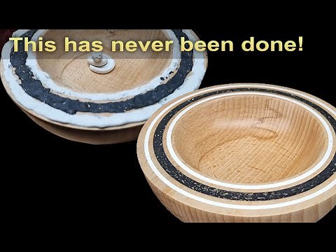 Easy Woodturning project - Milliput bowl inlay