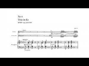 Schubert: Piano Trio in E-flat major, D 897, Op. 148 "Notturno" (with Score)