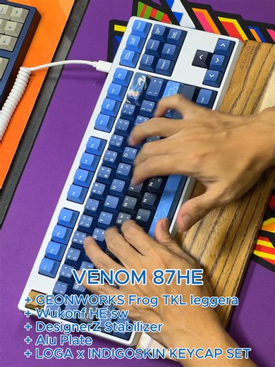 VENOM 87HE GEONWORKS Frog TKL leggera Wukonf HE sw DesignerZ Stabilizer Alu Plate LOGA x INDIGOSKIN KEYCAP SET #mechanicalkeyboard #mechanicalkeyboards #mechanicalkeyboardswitches #mechanicalkeyboardasmr #mechanicalkeyboardthailand #customkeyboard #เสียงคีย์บอร์ด #keyboardd #คีย์บอร์ด #kbdfans #GMK #swagkeys #pbtfans #rapidtrigger #hekeyboardthailand #venom60he #venom87he #keytok #rakka60 #rakka60atlas #loga @loga_world