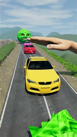 Big & Small Cars vs Giant Hand Slap - BeamNG.Drive #shorts #beamngdrive