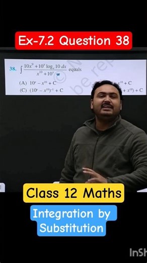 Question 38 Ex 7.2 Class 12 Maths Integration by Substitution #calculus​ #integration​ #integrals
