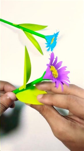 DIY Paper Bellis Perennis Flower | 🌼 Easy Paper Daisy Flower Making Tutorial | #shorts #papercraft