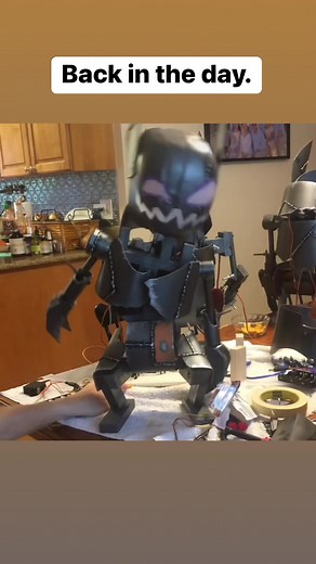 1.8K views · 26 reactions | Here’s some old footage of our early days of building our bots. Crazy that it’s already been six years since the first was built. #halloween #spookyseason #robot #engineering #programming #electronics #technology #animatronics #makersgonnamake | Tired Craftsman | Facebook
