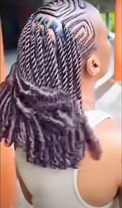 2.8K views · 38 reactions | Geometric square-pattern cornrows flowing into thick, uniform rope twists — a bold, structured protective style with rich volume and movement. ✨ #braidedhairstyles | Fatima Cauls | Facebook