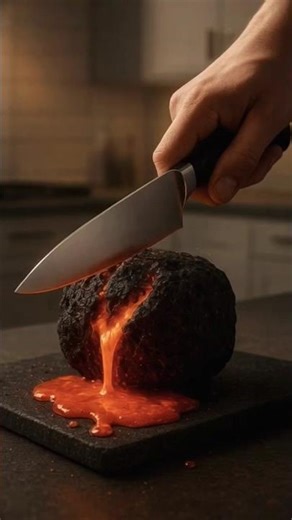 Lava Rock Slice 🔥 ASMR | #shorts #trending #oddlysatisfying #asmrsound