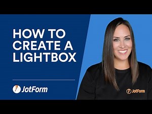 How to create a lightbox in Jotform