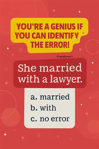 This quiz challenges your understanding of sentence structure and grammar by asking you to examine a simple statement and decide whether it contains an error. It encourages careful reading and attention to how words are used together in everyday English. English For Career | English For Career