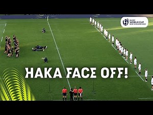 England form line to accept the Haka challenge before Rugby World Cup Final!