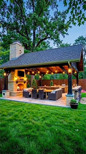 rebuild an old abandoned pavilion: before & after