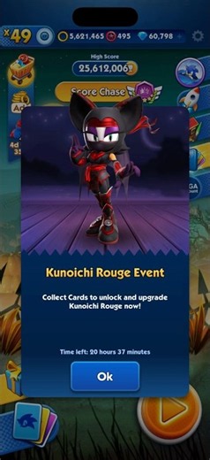 Sonic Dash 2026 - Kunoichi Rouge Max Level #sonic #short