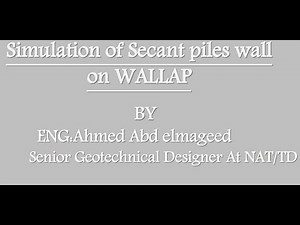 secant pile wall design by wallap