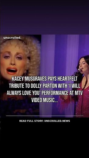 Kacey Musgraves Pays Heartfelt Tribute to Dolly Parton With ‘I Will Always Love You’ Perform #Shorts