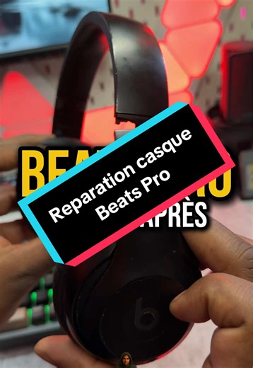 On m’a dit que ce casque Beats Pro était mort…🎧💀 Bandeau cassé, bon pour la poubelle? Regarde bien la vidéo jusqu’à la fin👀🔧 #repair #beats #techtok #fixit #pourtoi @lovnee972🎤🇲🇶