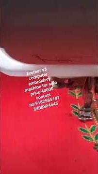 brother v3 computer embroidery machine for sale
