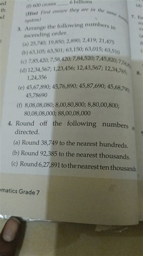 Arrange the following numbers in ascending order. (a) 25,740; 1... | Filo