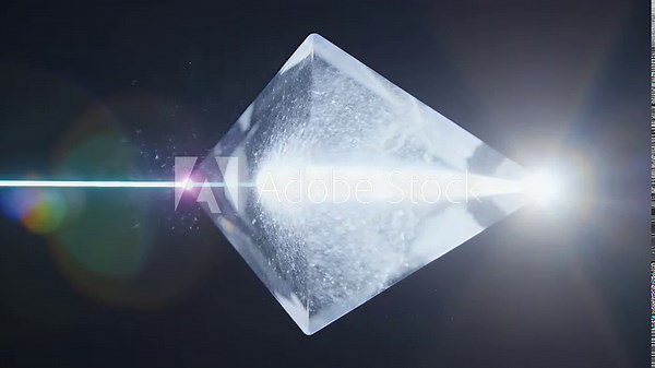 Macro Shot of Diamond Crystal Refracting Laser Beam representing Core Processing Power