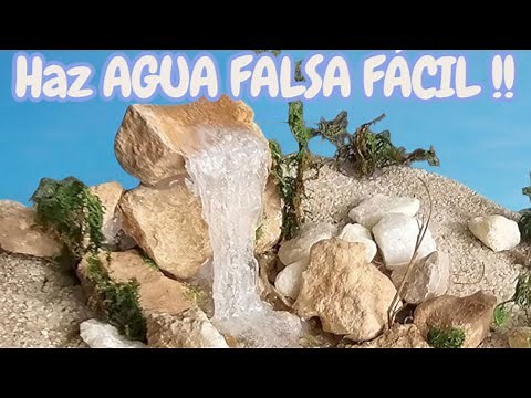 Cascada en miniatura para decorar Belenes o Maquetas /DIY