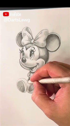 Baby Minnie Mouse Drawing | Timelapse 2 angles