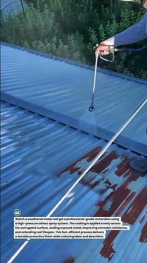 Rust to Renewed: High-Pressure Roof Coating Restoration in Action! #RoofRestoration #AirlessSprayer