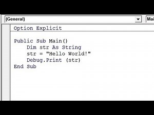 Declare Variables and Constants in VBA