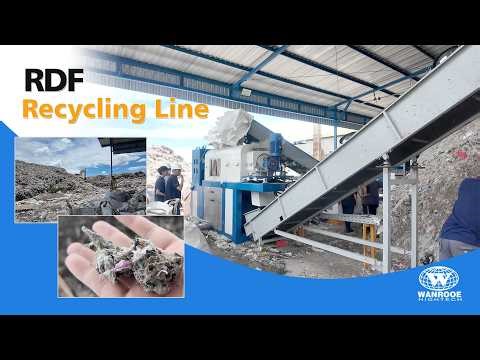 Paper Mill Pulp Residue Combustible Waste RDF Production Line with shredding and Pelletizing