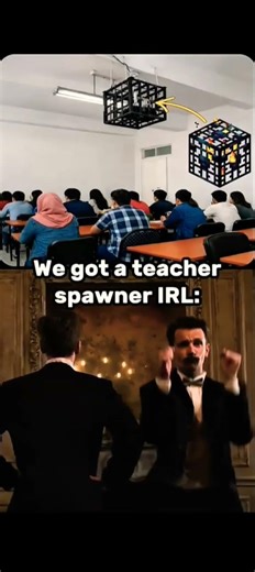 #minecraft we got a teacher's spawner in classroom 🤯