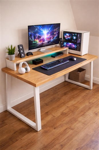 DIY Monitor Stand Plan | Modern Desk Shelf Organizer (PDF) - Etsy