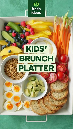 What can you feed the kids that is both satisfying and versatile? 🤔 The answer is of course, this kids’ healthier brunch platter! It's got everything from fruit, veggies, wholegrains, yoghurt and muesli! 🍎 Tell us what your little ones thought of this platter 😋 Click on this link for the full recipe: https://www.woolworths.com.au/shop/recipes/kids-healthier-brunch-platter | Woolworths