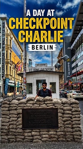 A Day at Checkpoint Charlie Berlin 🇩🇪 #CheckpointCharlie #Berlin #Shorts