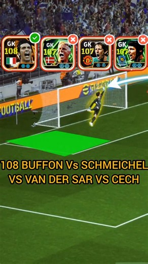 New 108 Buffon Vs Old Van Der Sar + Schmeichel + Cech 🥶 BEST GK 🤔 #efootball #bigtimebuffonefootball