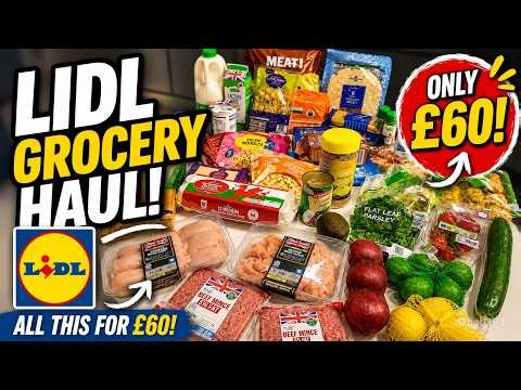 £60 Lidl Food Shop | Budget Weekly Grocery Haul UK