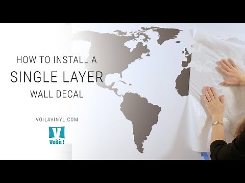 How to install a world map wall decal