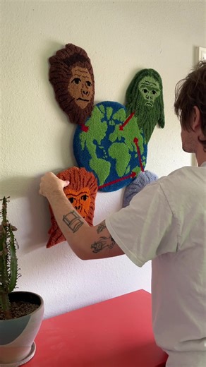 My world map is just as accurate as the Mercator #fiberart #tufting #artreveal #artprocess