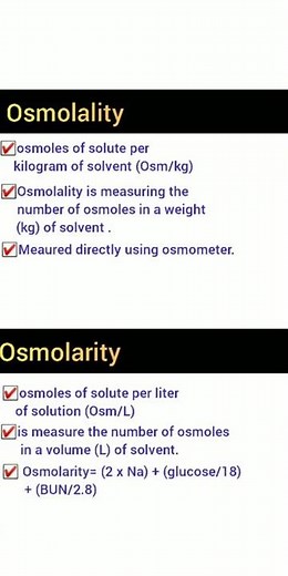 Osmolality vs Osmolarity