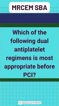 MRCEM SBA PREPARATION - CHALLENGE: 36 #emergencymedicine