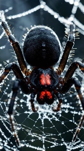 Black Widow Spider: Why she eats her mate? 🕷️💀 #facts #ytshorts