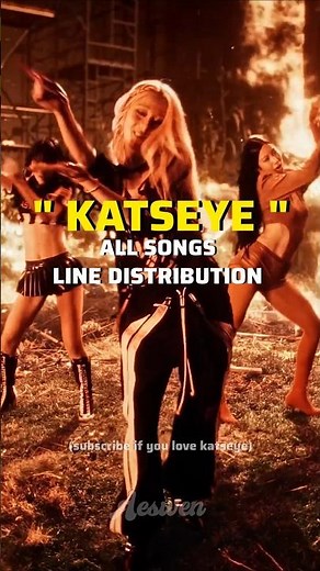 KATSEYE ALL SONGS LINE DISTRIBUTION # katseye #pinkyup #lara #sophia #shortsvideo #fypシ #viral
