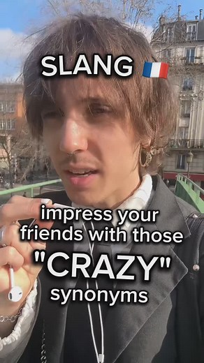 Camille on Instagram: ""CRAZY" but in French slang 🇫🇷🤓 . . . . . #français #frenchlanguage #french #france #france🇫🇷 #paris #learningfrench #frenchie #frenchlearning #parisian #frenchteacher #francais #français #slang #frenchslang #argot"