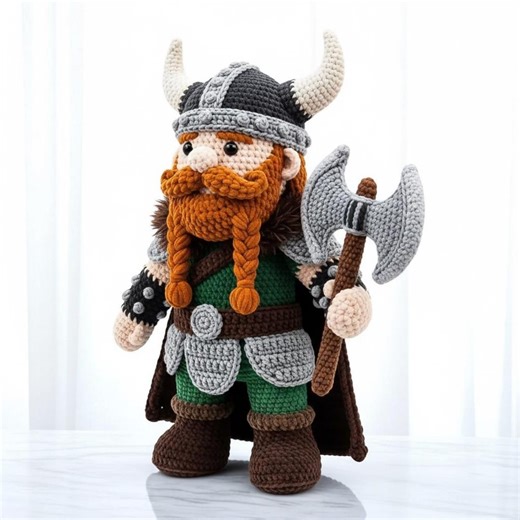 Handmade Viking Doll - Stoick the Vast Crochet Plush, Collectible Gift for Mythology Fans, Kids & Adults - Etsy