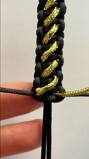 Simple string macrame knot friendship bracelet making #macrame #bracelet