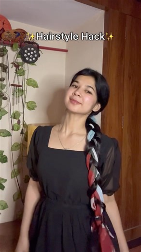 Easy Scarf Hack Hairstyle 🎀✨ | Cute & Quick Hairstyle for Long Hair #shorts