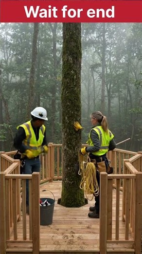 Building a Treehouse Around a Giant Tree 🌲 | Satisfying Forest Construction Timelapse
