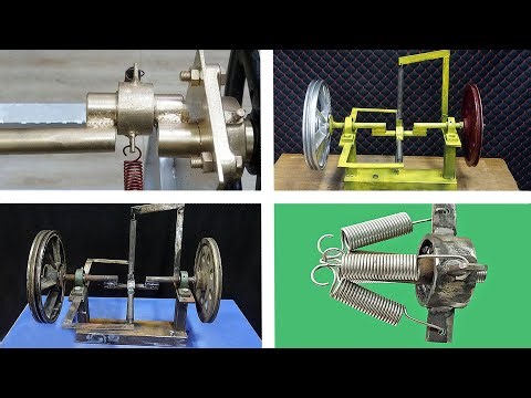Top 4 eternal rotating flywheels using springs