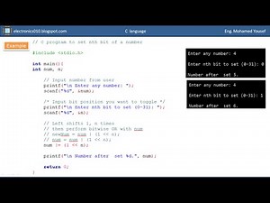 18- C programming - Bit Manipulation – Part 2 - محمد يوسف