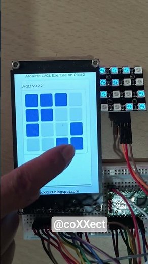 Create LVGL grid of buttons to control NeoPixel matrix
