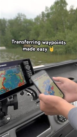 Transferring waypoints made easy 🤘 #Humminbird