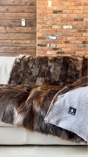 Beaver fur blanket with cashmere backing. She’s a beaut!#homedecor #cabinporn #cottagedecor #trapping #fur #hunting #fur #maker #sewing #tannery #beaver #blanket #furblanket #furrier #cashmere | Fur The North